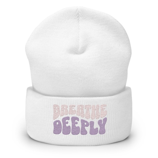 [ID: 266-G283] Breathe Deeply Cuffed Beanie