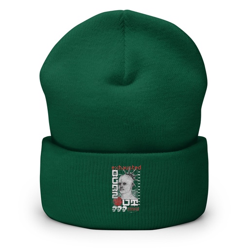 [ID: 266-G298] Burn Out - Futuristic 3D Head Cuffed Beanie
