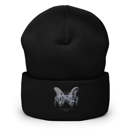 [ID: 266-G302] Butterfly Cuffed Beanie