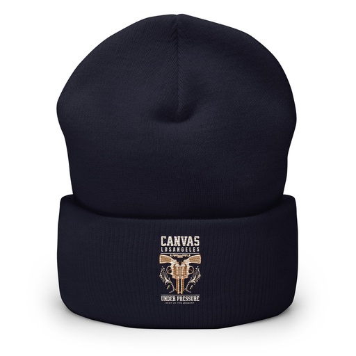 [ID: 266-G332] Canvas Los Angeles under pressure Cuffed Beanie