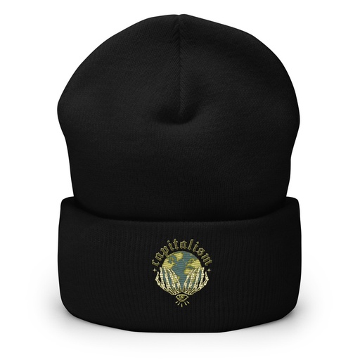 [ID: 266-G333] Capitalism - Earth Cuffed Beanie