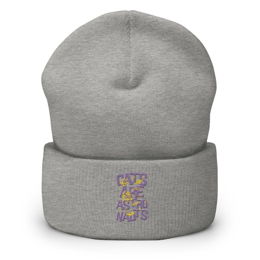 [ID: 266-G346] Cats are Astronauts Cuffed Beanie