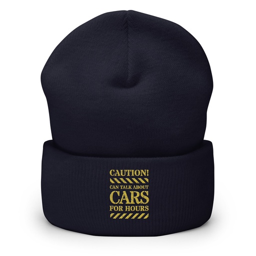 [ID: 266-G351] Caution Signs - Yellow Traffic Sign Cuffed Beanie