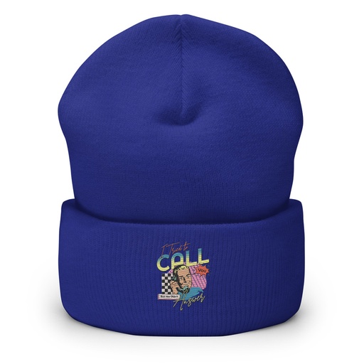 [ID: 266-G383] Classic Retro Illustrative Portrait Men Calling Cuffed Beanie