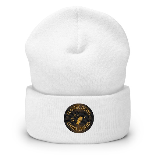 [ID: 266-G385] Classic Song - Music Record Cuffed Beanie