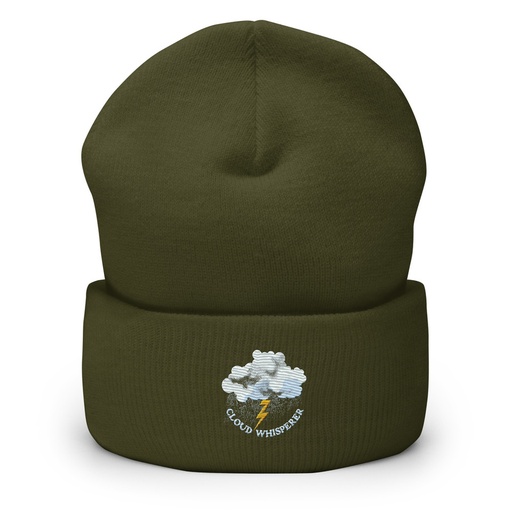 [ID: 266-G387] Cloud Whisperer - Rainy Weather Cuffed Beanie