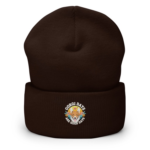 [ID: 266-G420] Corgi Days - Funny Animal Cuffed Beanie