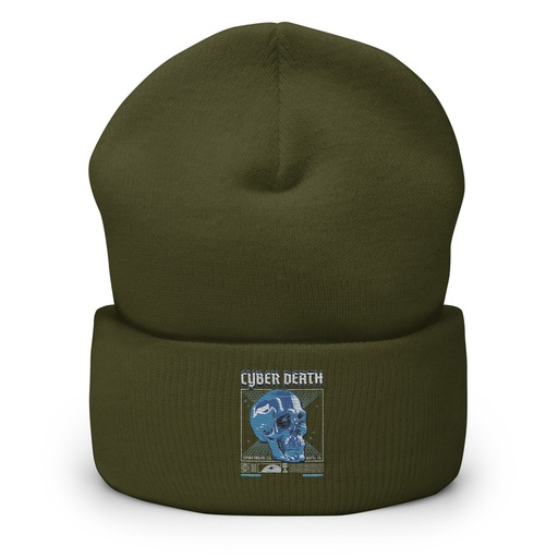 [ID: 266-G457] Cyber Death - Skull Cuffed Beanie