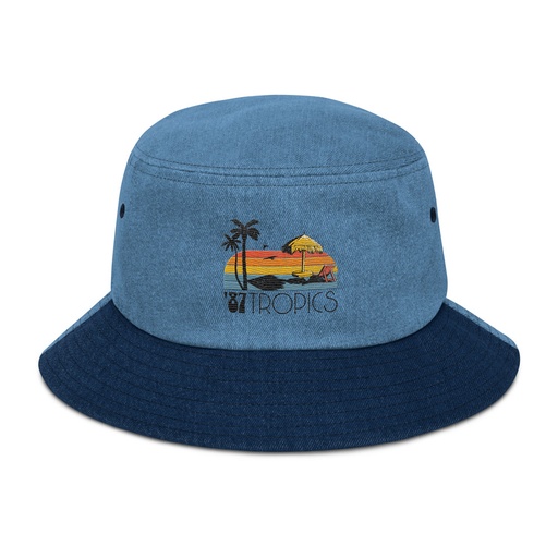 [ID: 501-G2] '87 Tropics Denim Bucket Hat