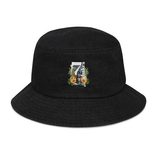 [ID: 501-G12] 7 Chakra Denim Bucket Hat