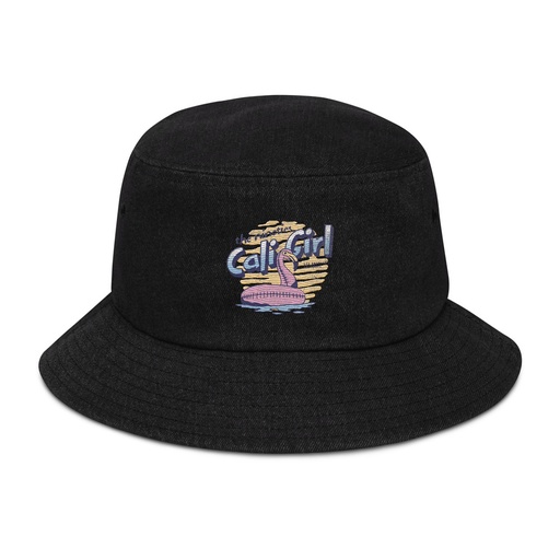 [ID: 501-G13] 90's Cali Girl Denim Bucket Hat