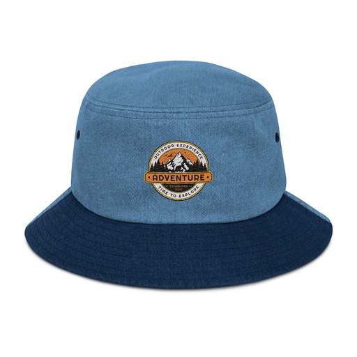 [ID: 501-G26] Adventure - Outdoor Mountain Denim Bucket Hat