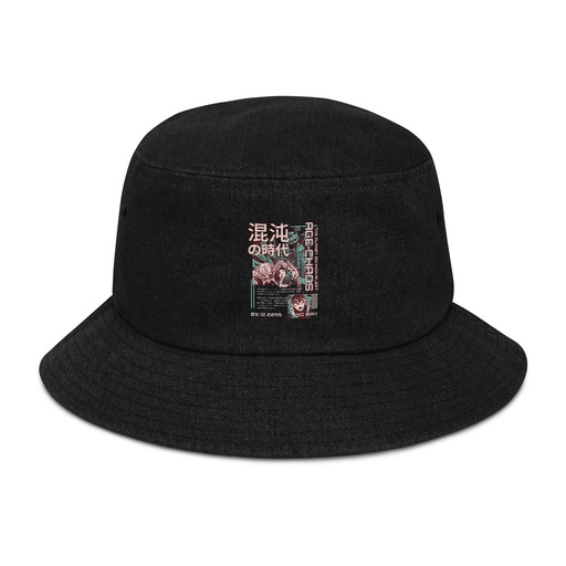 [ID: 501-G34] Age of Chaos - Japanese Anime Denim Bucket Hat