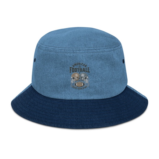 [ID: 501-G64] American All Star Football - Sports Helmet Denim Bucket Hat