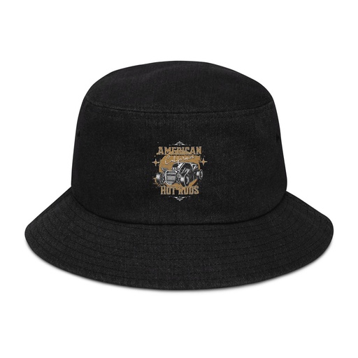 [ID: 501-G73] American Hot Rods Denim Bucket Hat