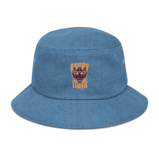 [ID: 501-G85] Angry Tiger - AI Denim Bucket Hat