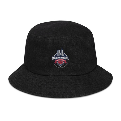 [ID: 501-G149] Basketball Sports Logo Denim Bucket Hat
