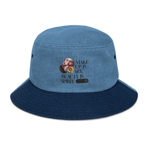 [ID: 501-G174] Beauty is Spirit Denim Bucket Hat