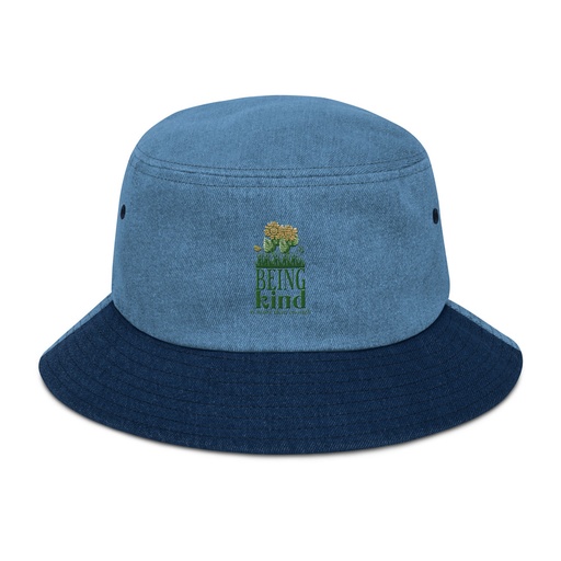 [ID: 501-G177] Being Kind is more than enough Denim Bucket Hat