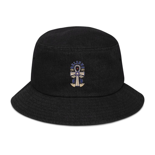 [ID: 501-G178] Believe  - Faith Symbol Denim Bucket Hat