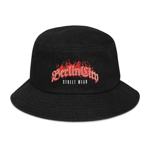 [ID: 501-G183] Berlin City Streetwear - Fire Denim Bucket Hat