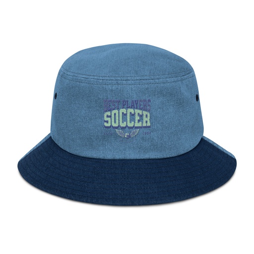 [ID: 501-G190] Best Players Soccer Denim Bucket Hat