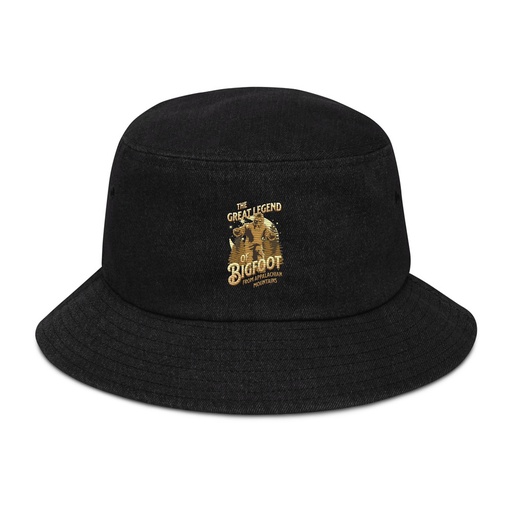 [ID: 501-G206] Bigfoot Legend  - Appalachian Forest Denim Bucket Hat