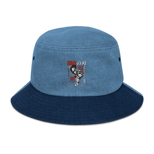 [ID: 501-G234] Blades of Fate - Japanese Manga Anime Denim Bucket Hat