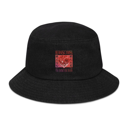 [ID: 501-G299] Burning Thing Denim Bucket Hat