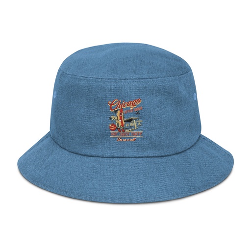 [ID: 501-G364] Chicago Style Hot Dogs Denim Bucket Hat