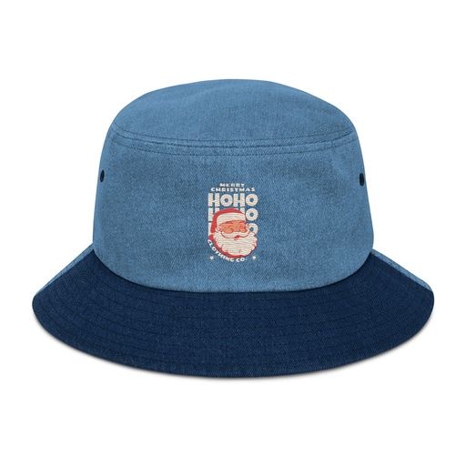 [ID: 501-G374] Christmas Season - Santa Claus Denim Bucket Hat