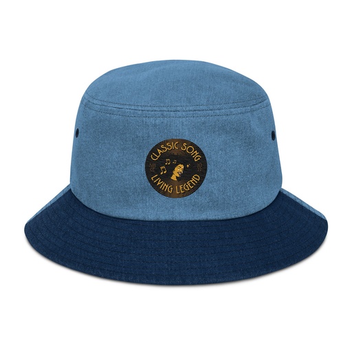 [ID: 501-G385] Classic Song - Music Record Denim Bucket Hat