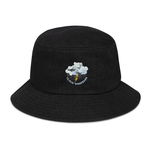 [ID: 501-G387] Cloud Whisperer - Rainy Weather Denim Bucket Hat