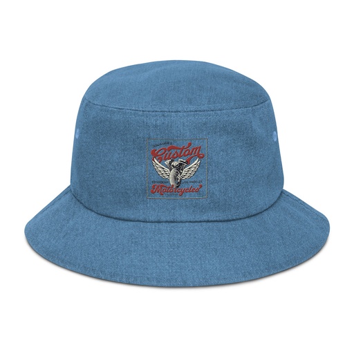 [ID: 501-G445] custom motorcycle  Denim Bucket Hat