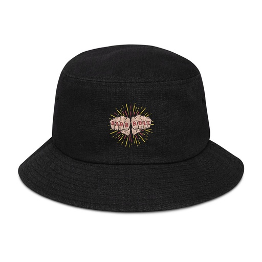 [ID: 501-G463] Dads Rule Denim Bucket Hat