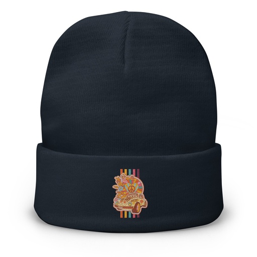 [ID: 81-G10] 60s flower power Knit Beanie