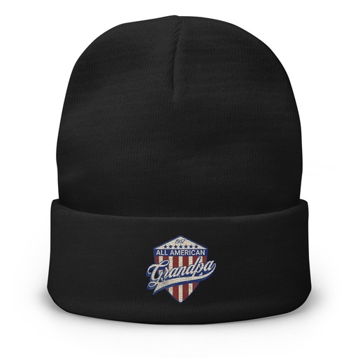 [ID: 81-G41] all american grandpa Knit Beanie