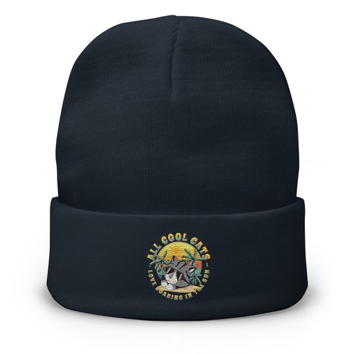 [ID: 81-G43] All Cool Cats - Sunset Beach Knit Beanie