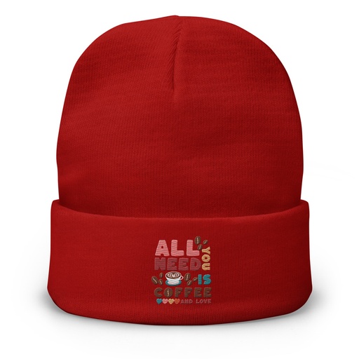 [ID: 81-G49] All You Need Is Coffee Knit Beanie