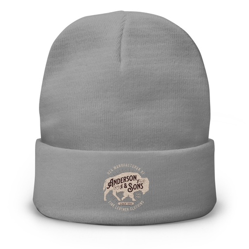 [ID: 81-G80] Anderson & Sons Leather Clothing - Buffalo Knit Beanie