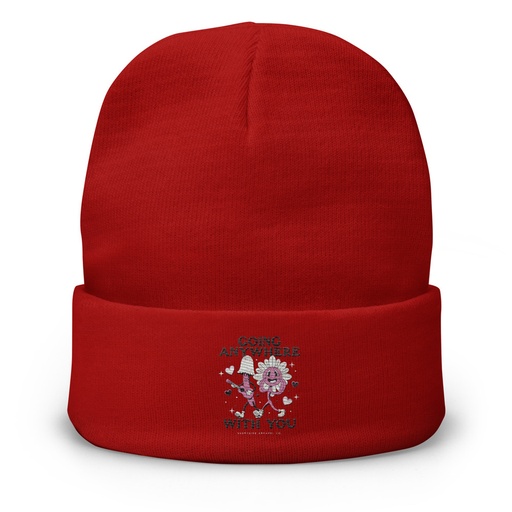 [ID: 81-G93] Anywhere With You - Typographic Cartoon Streetwear Knit Beanie