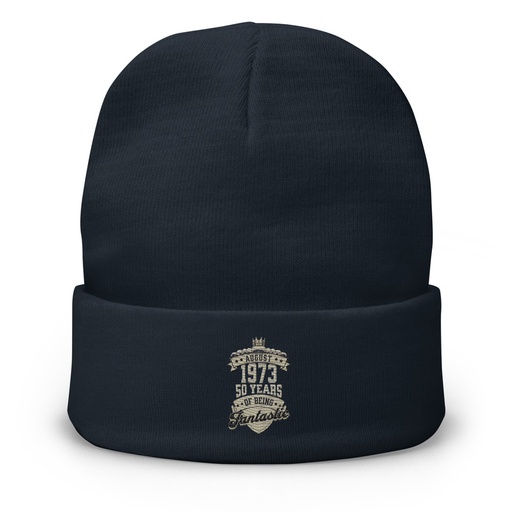 [ID: 81-G114] August 1973 - 50 Years Of Being Fantastic Knit Beanie