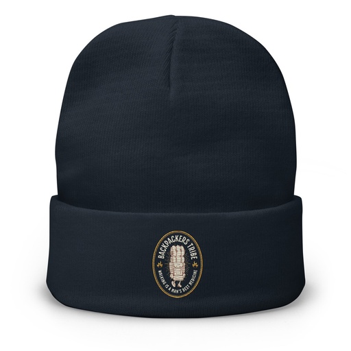 [ID: 81-G125] Backpackers Tribe - Adventure Badge Knit Beanie