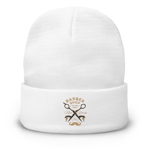 [ID: 81-G139] Barber Shop Cuts & Shaves - Scissor Knit Beanie