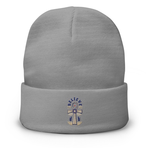 [ID: 81-G178] Believe  - Faith Symbol Knit Beanie