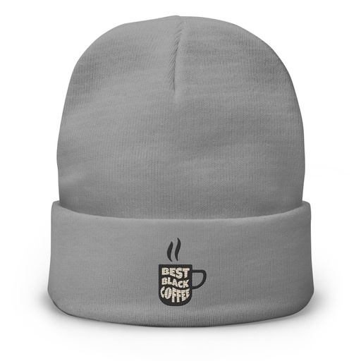 [ID: 81-G185] Best Black Coffee - Hot Cup Knit Beanie