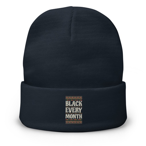 [ID: 81-G216] Black Every Month - African American History Knit Beanie