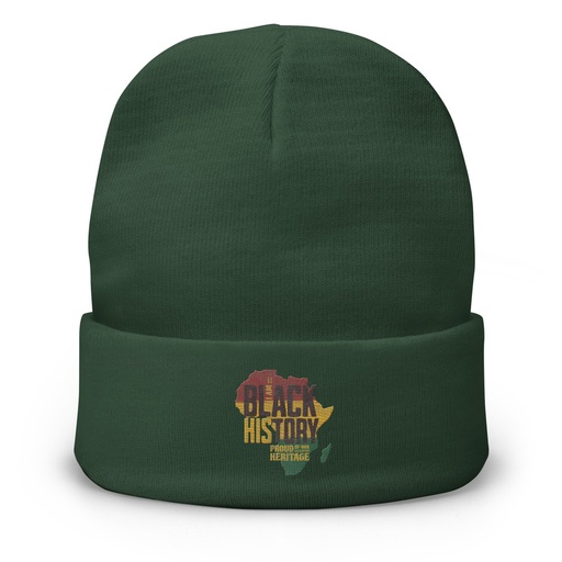 [ID: 81-G217] Black History - Heritage Map Knit Beanie