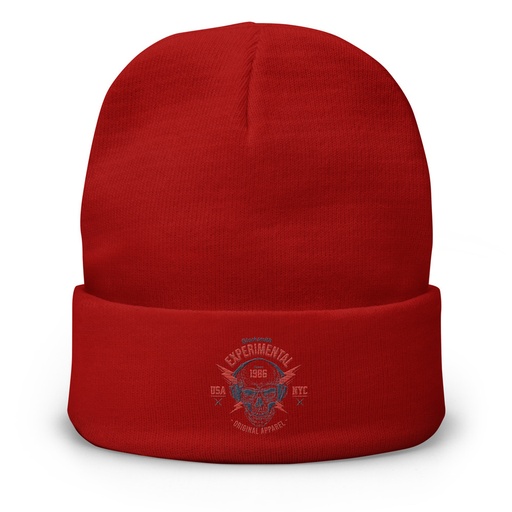 [ID: 81-G231] Blacksmith Experimental - Rock Skull Knit Beanie