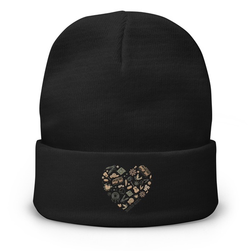 [ID: 81-G248] Boho Girl Poster Knit Beanie